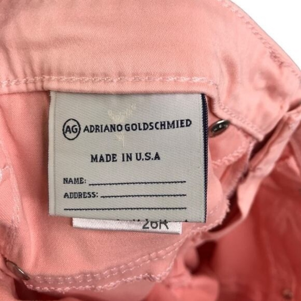 AG Adriano Goldschmied Jeans 2 Salmon Pink Zip Ankle Skinny Legging‎ Stretch - Picture 10 of 12